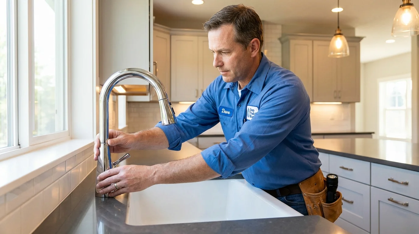 Kitchen faucet installation by Johns Plumbing LLC in Bellefonte